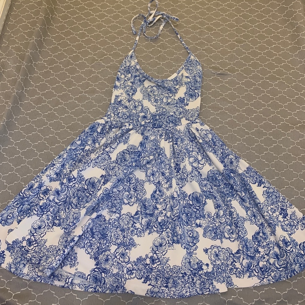 Blue floral dress!